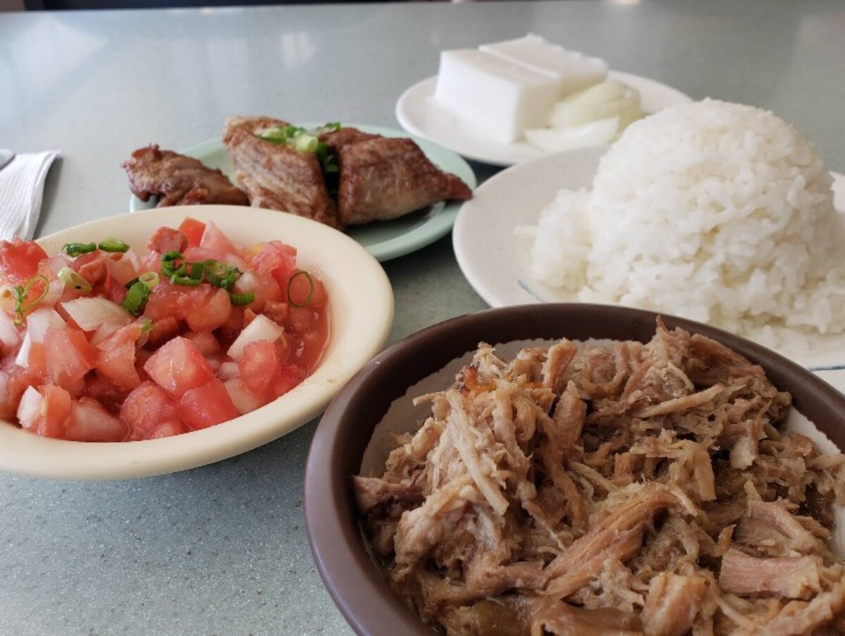 Food at Helena's Hawaiian Food located in Honolulu, HI