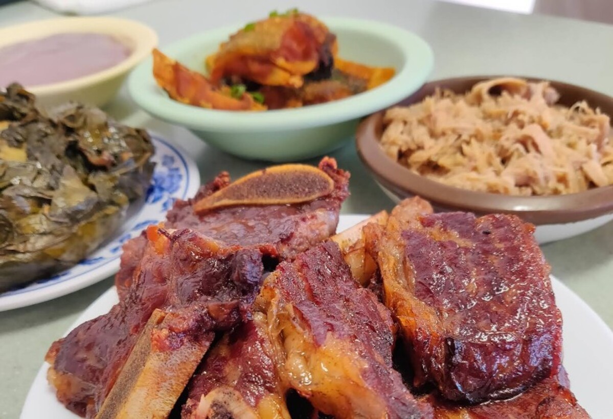 Food at Helena's Hawaiian Food located in Honolulu, HI