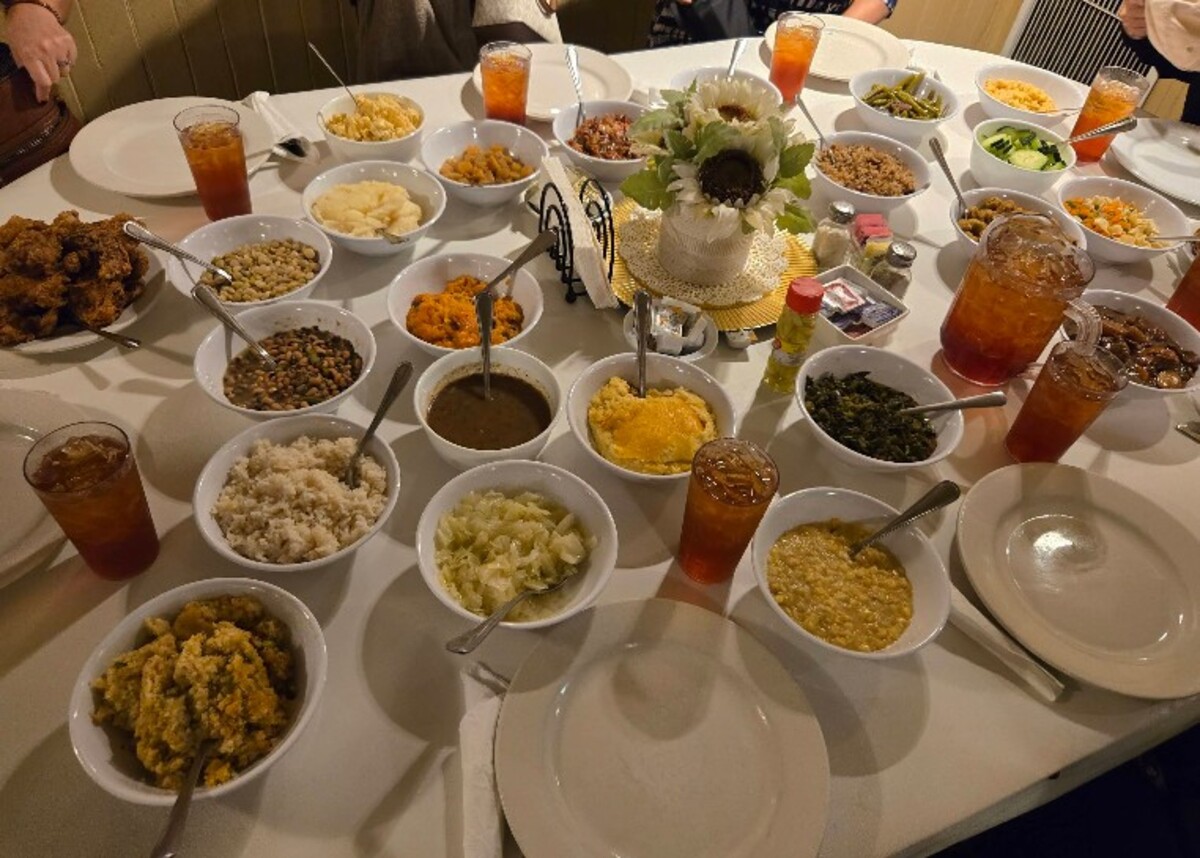 Food at Mrs. Wilkes’ Dining Room located in Savannah GA