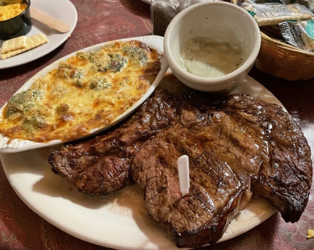 Food at Ye Olde Steak House located in Knoxville TN