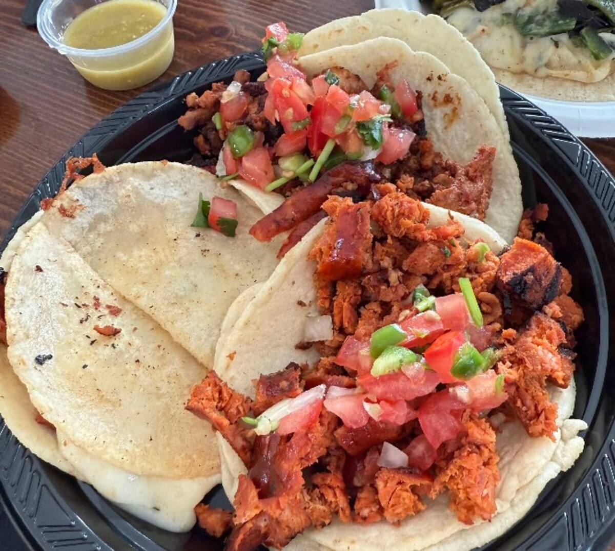 Food at La Super-Rica Taqueria located in Santa Barbara CA