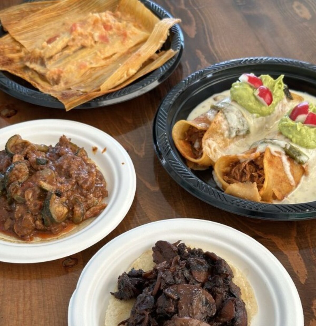 Food at La Super-Rica Taqueria located in Santa Barbara CA