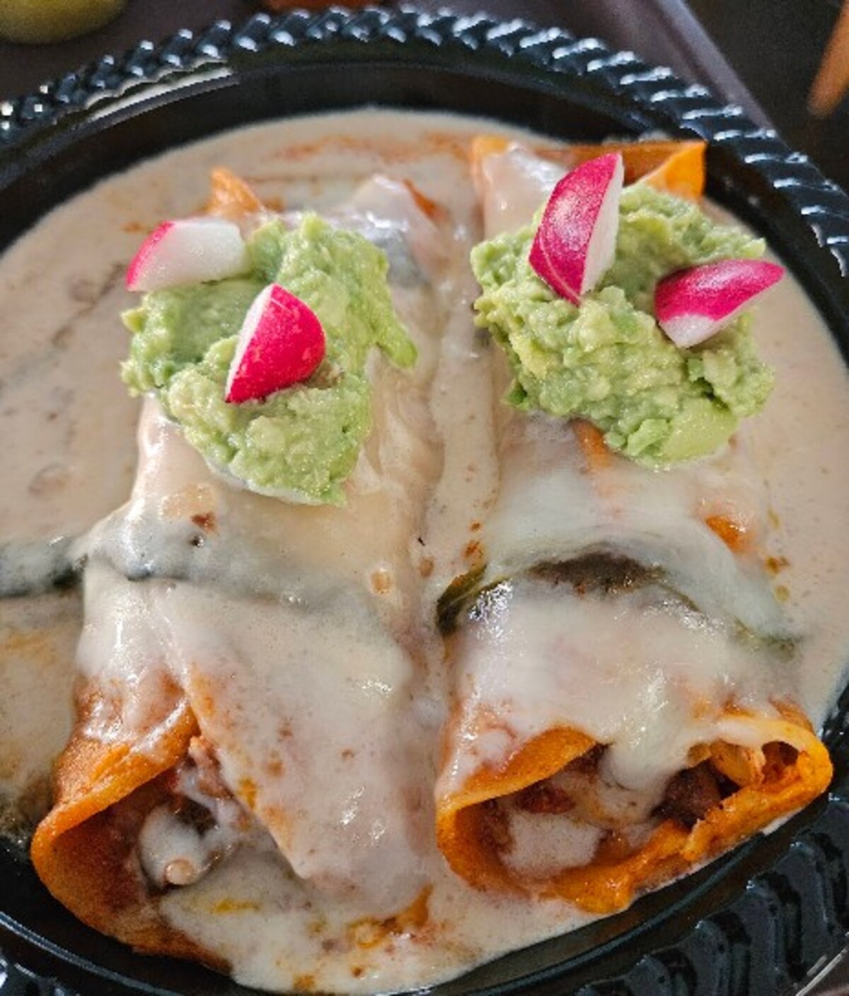 Food at La Super-Rica Taqueria located in Santa Barbara CA