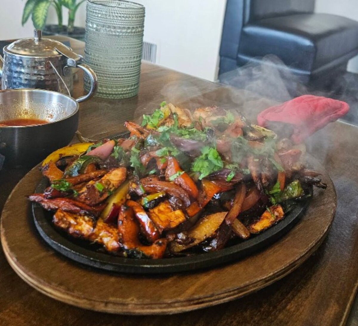 Food at La Super-Rica Taqueria located in Santa Barbara CA
