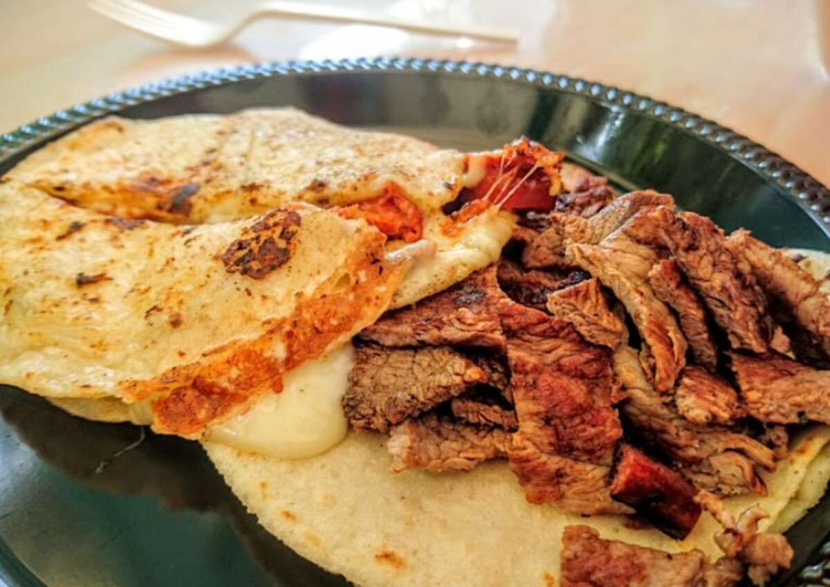 Food at La Super-Rica Taqueria located in Santa Barbara CA