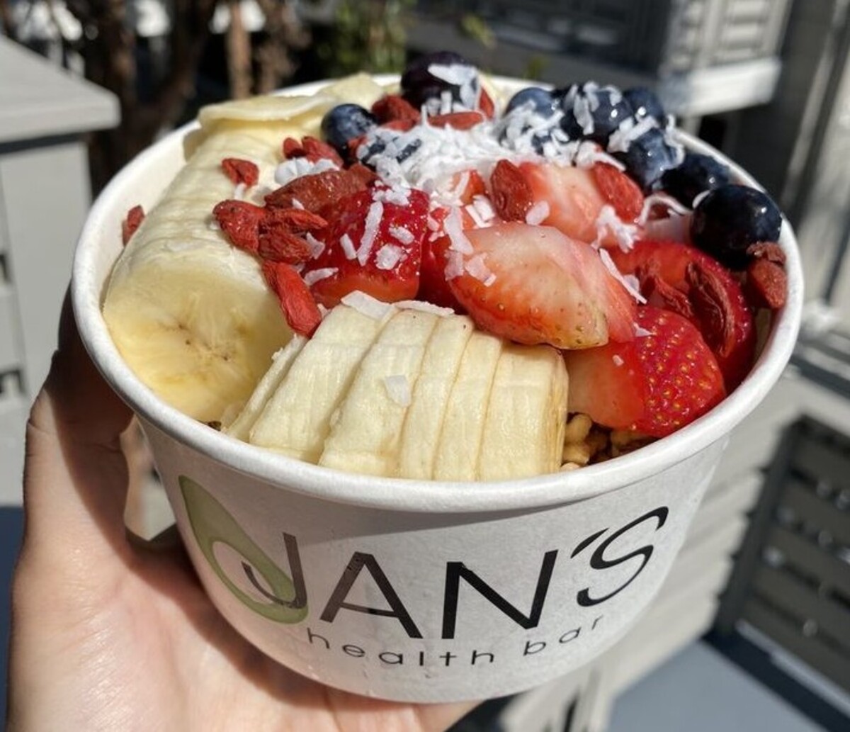 Food at Jan's Health Bar located in Huntington Beach, CA.