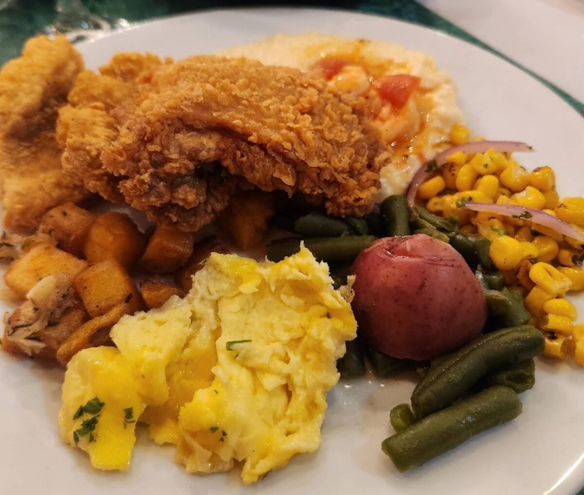 Food at Dooky Chase Restaurant located in New Orleans LA.