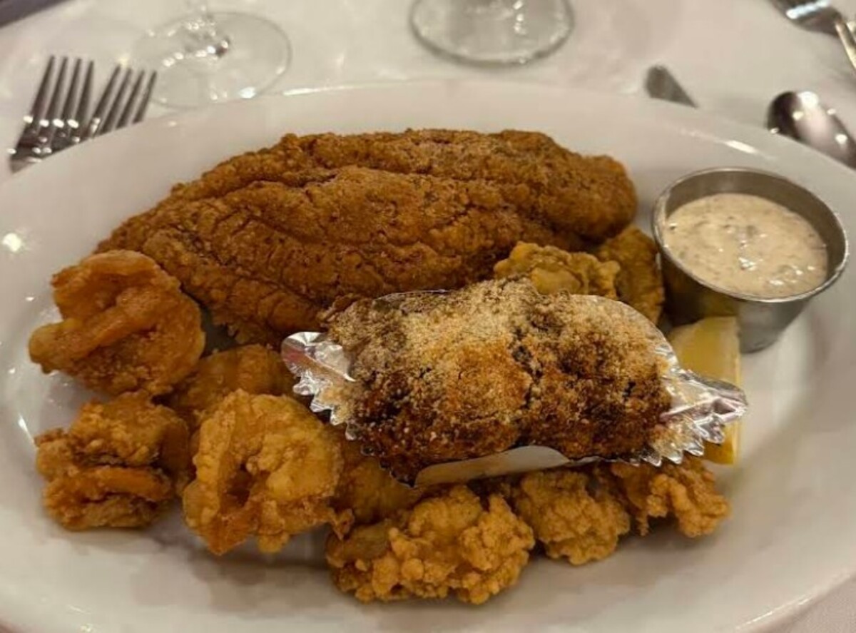 Food at Dooky Chase Restaurant located in New Orleans LA.