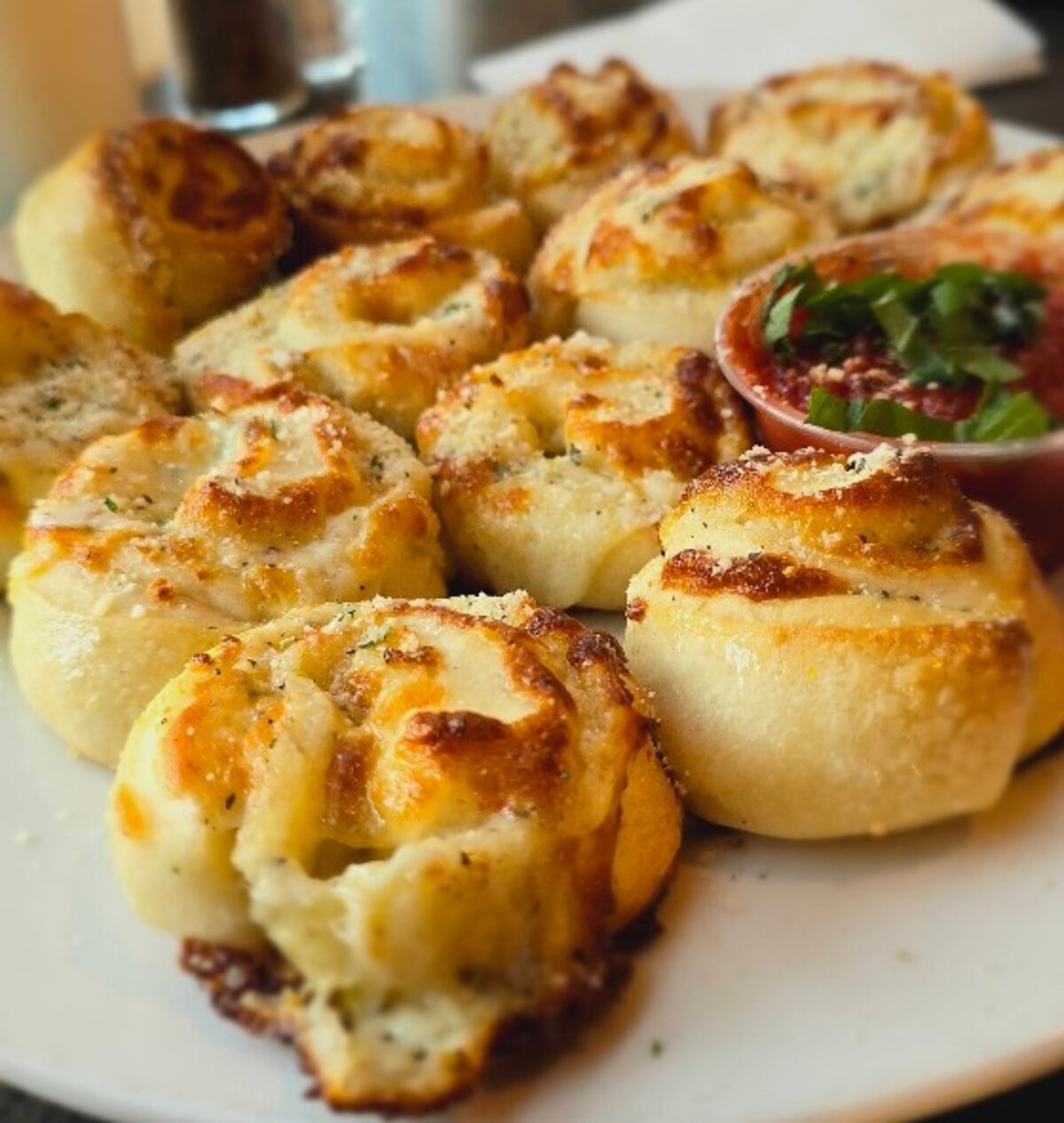 Food at Mezza Luna Pizzeria located in Eugene OR