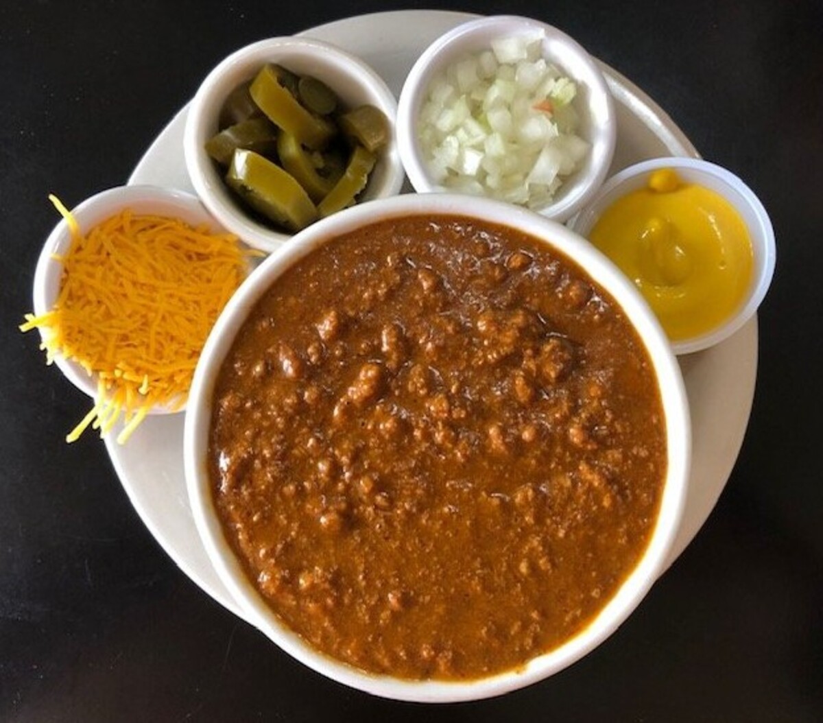 Food at Ike's Chili located in Tulsa OK. 