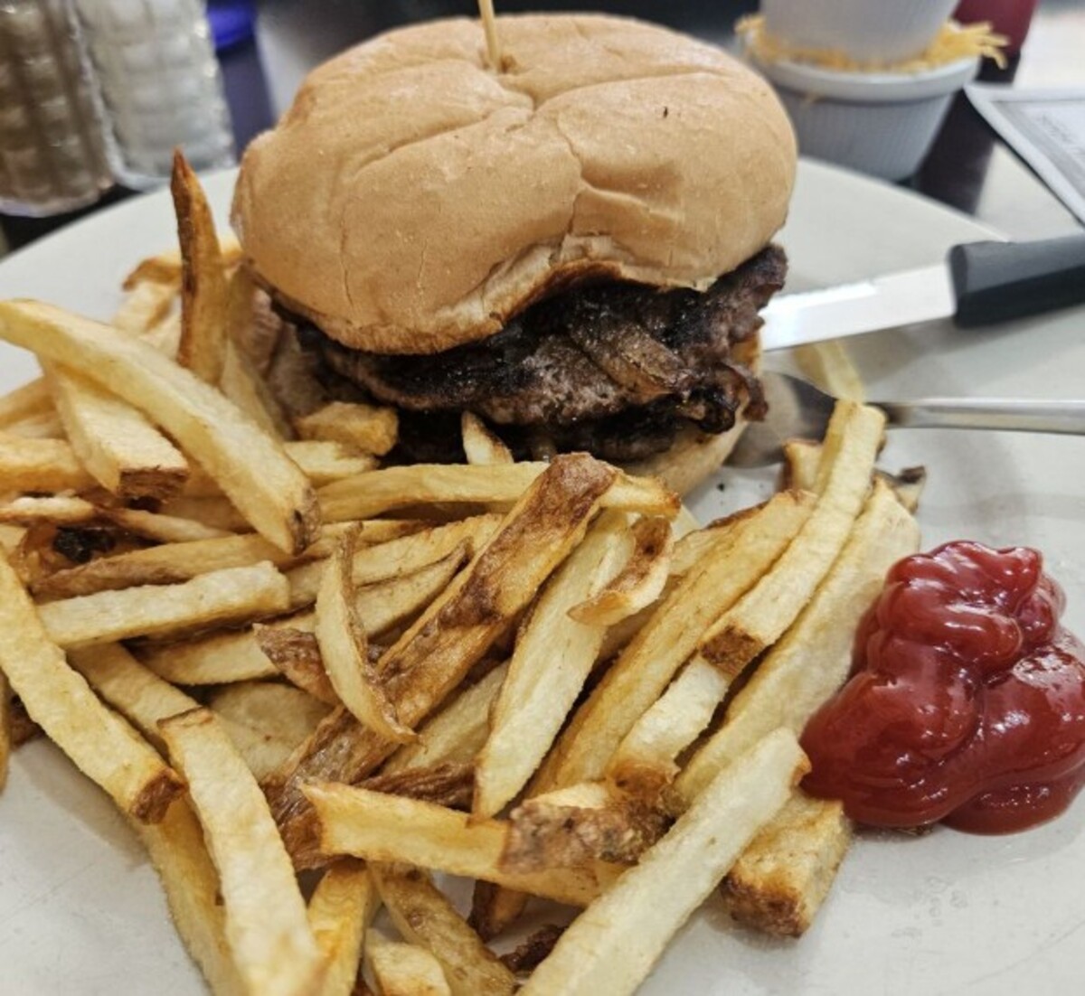Food at Ike's Chili located in Tulsa OK. 