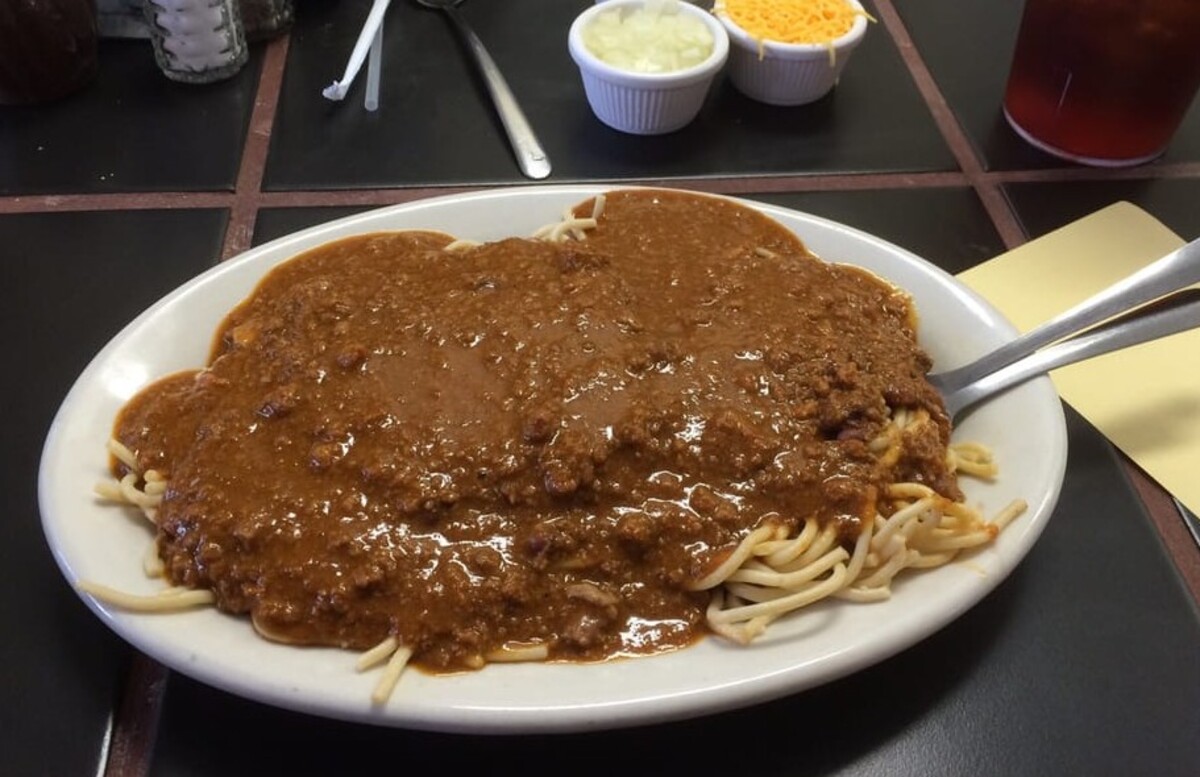 Food at Ike's Chili located in Tulsa OK.