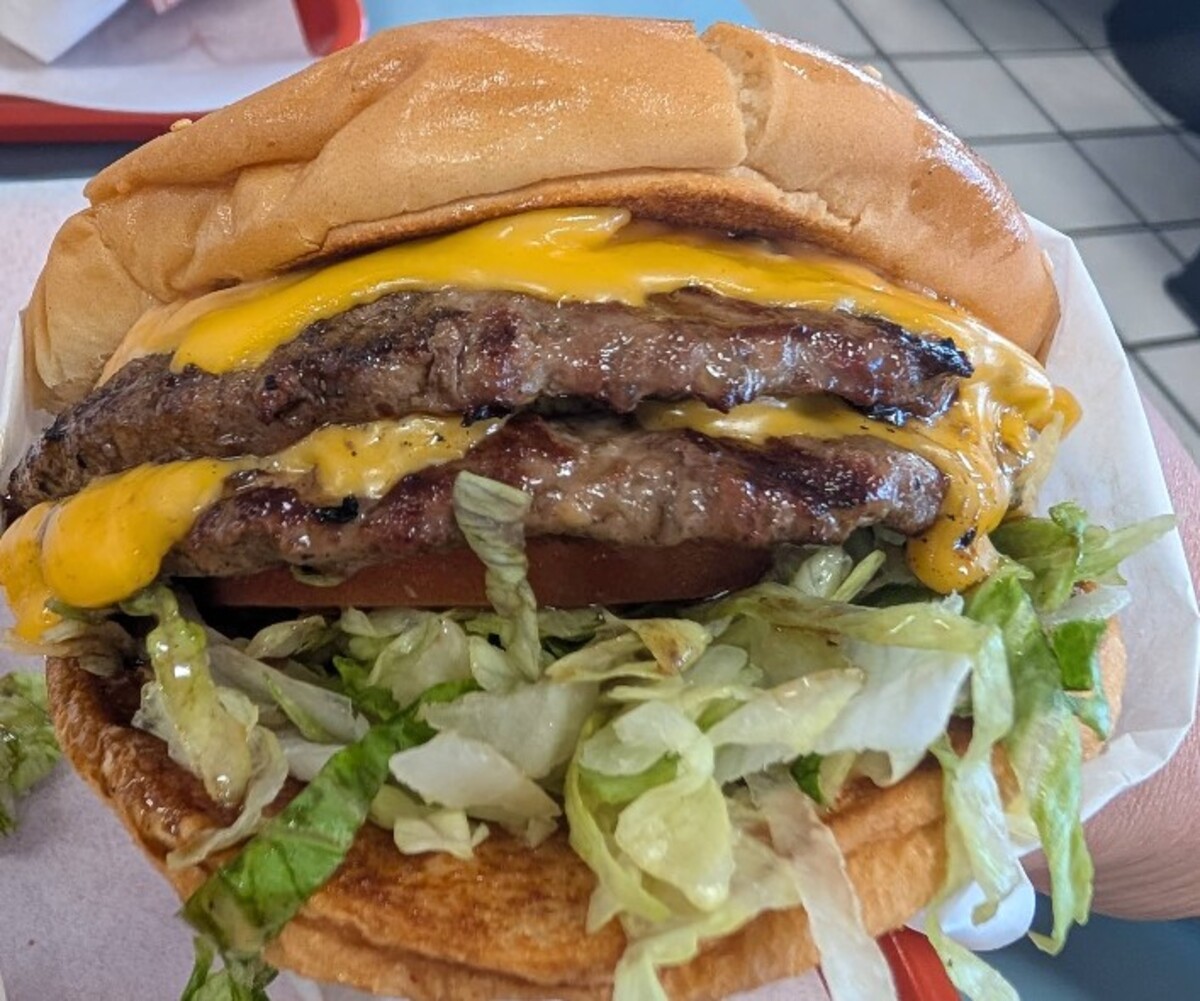 Food at Mission Burgers located in Riverside CA.