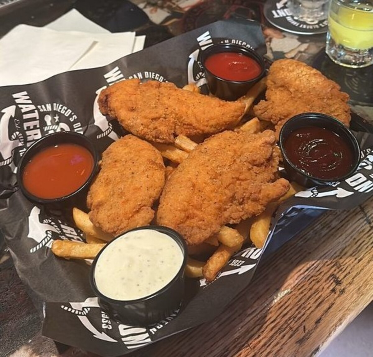 Food at The Waterfront Bar & Grill located in San Diego CA.