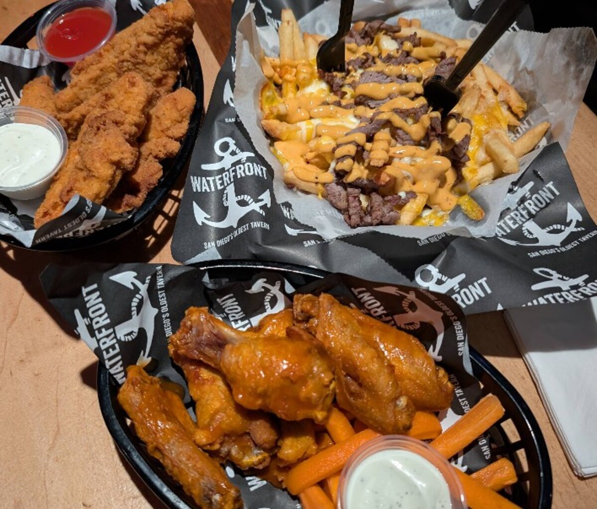 Food at The Waterfront Bar & Grill located in San Diego CA.