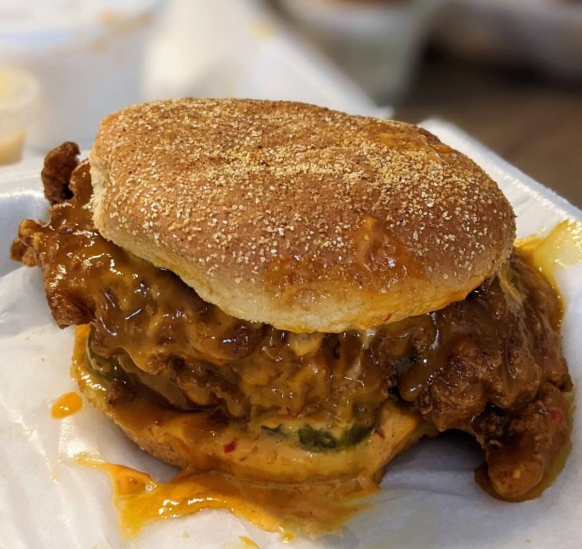 Food at Fran's Chicken Haven located in Boca Raton FL,. 