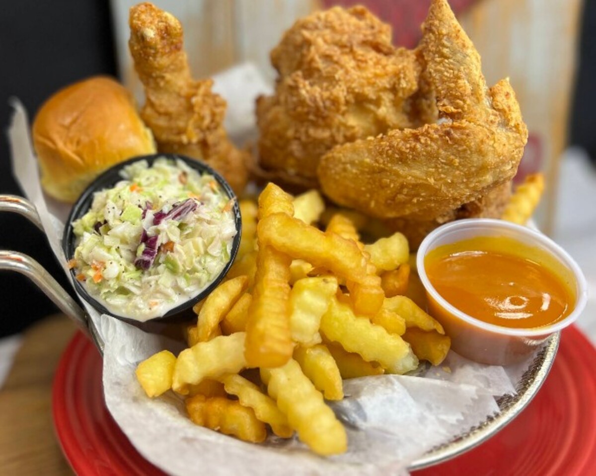 Food at Fran's Chicken Haven located in Boca Raton FL,. 