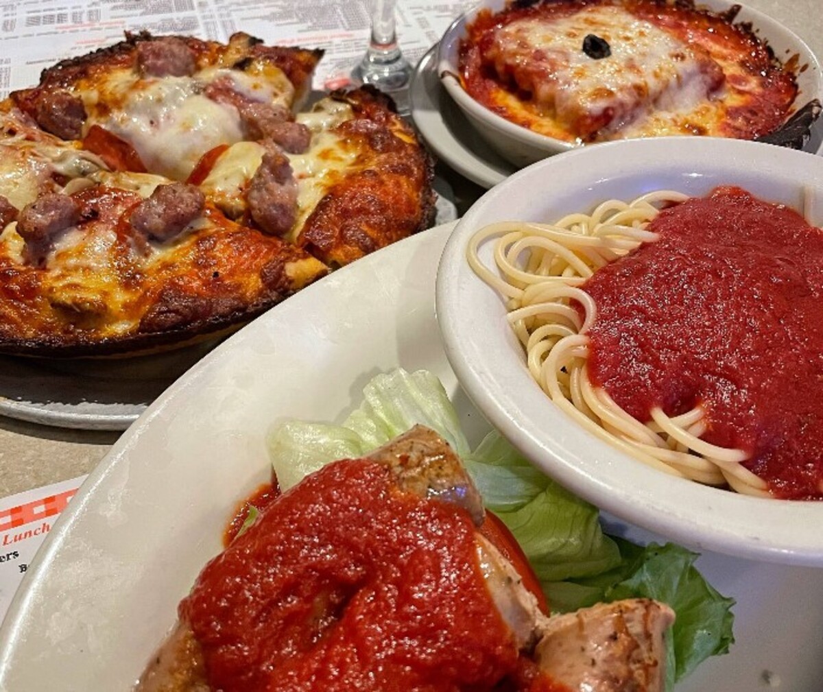 Food at Luigi's Restaurant located in Akron, OH.