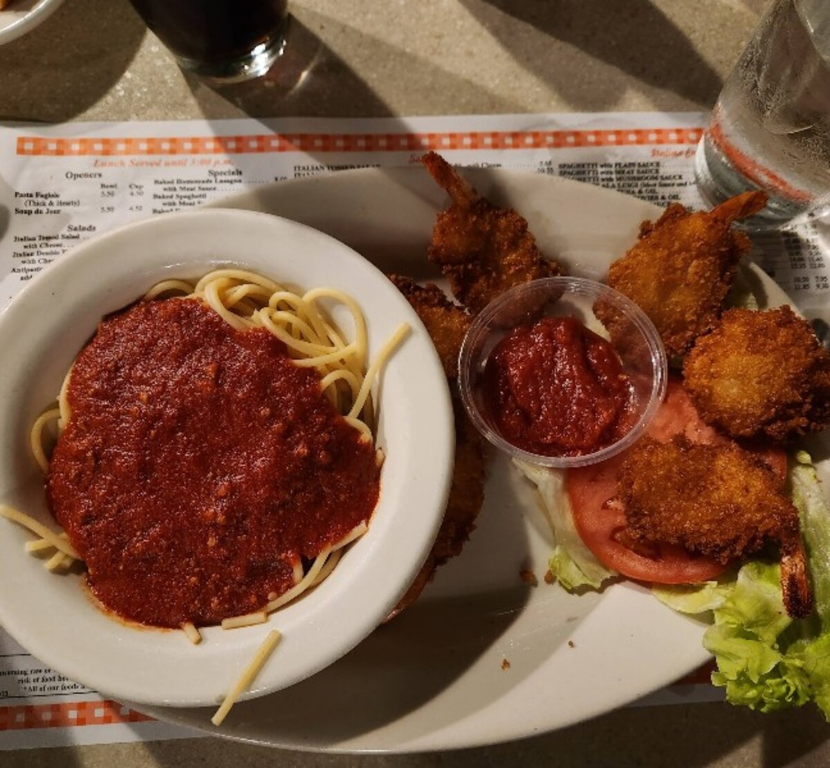 Food at Luigi's Restaurant located in Akron, OH.