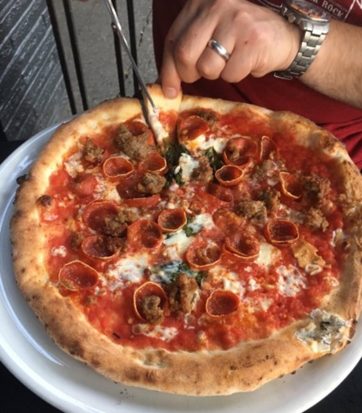 Food at Cornuto Pizzeria located in Seattle, WA.