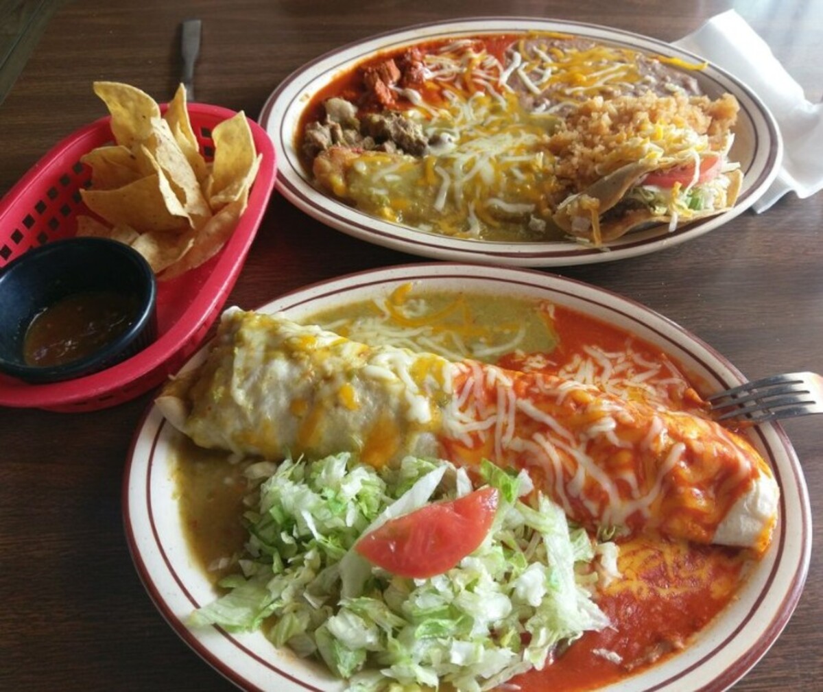 Food at Nellie's Cafe located in Las Cruces NM. 