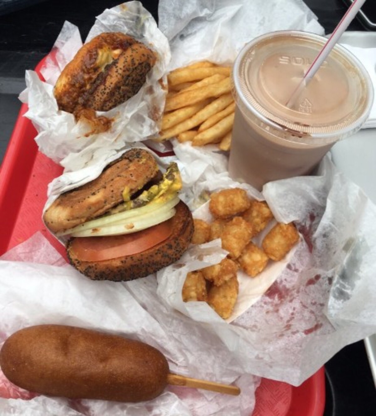Food at Keller's Drive-In located in Dallas, TX.