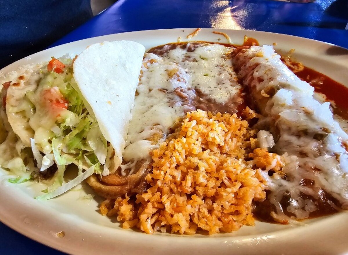 Food at Chope's Bar and Café located in La Mesa, NM. 