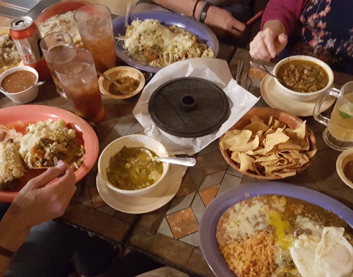 Food at Chope's Bar and Café located in La Mesa, NM. 