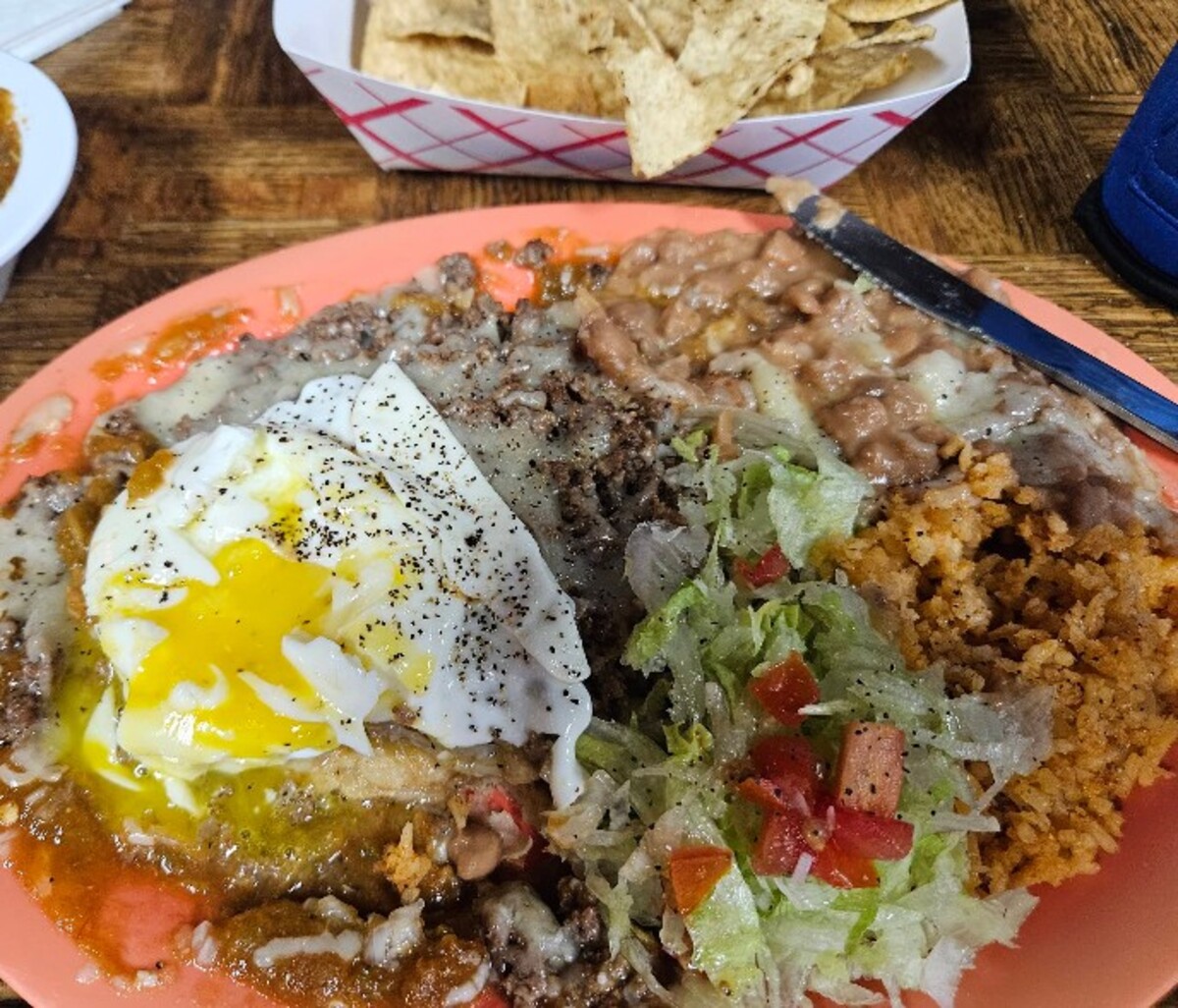 Food at Chope's Bar and Café located in La Mesa, NM. 