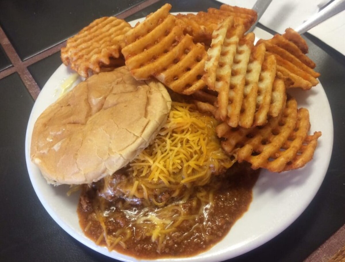 Food at Ike's Chili located in Tulsa OK. 