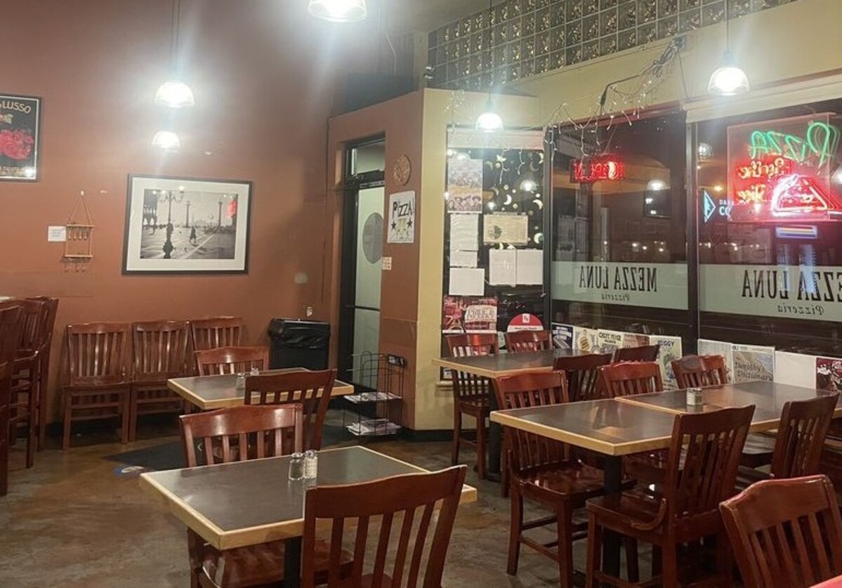 at Mezza Luna Pizzeria located in Eugene OR