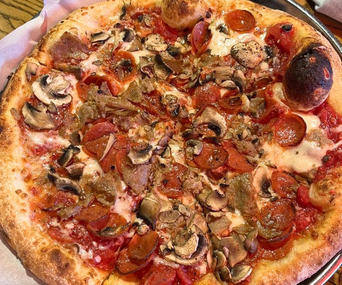 pizza at Faccia Luna Pizzeria in State College, Pennsylvania