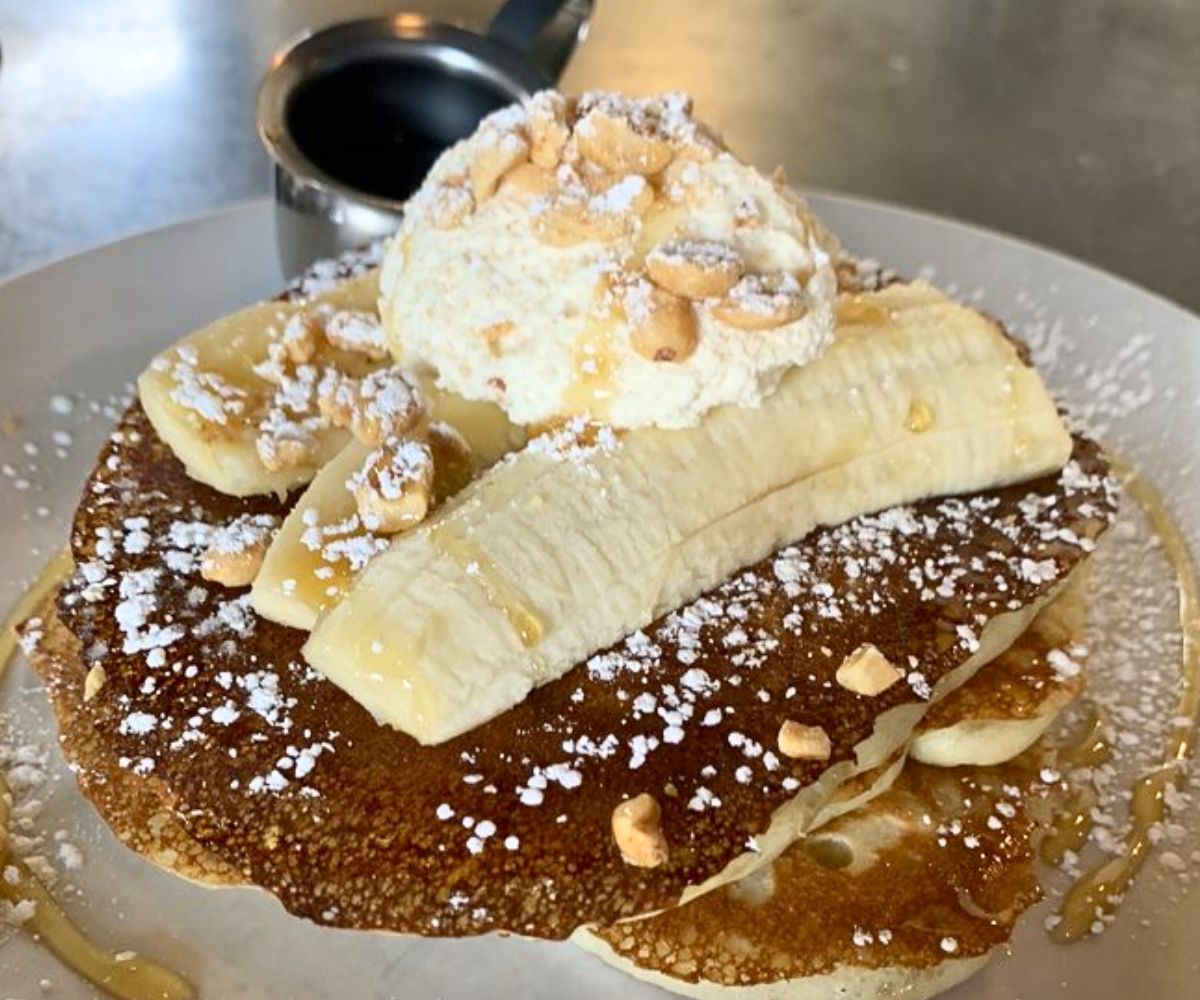 Banana Pancakes at Saddle Creek Breakfast Club in Omaha, NE