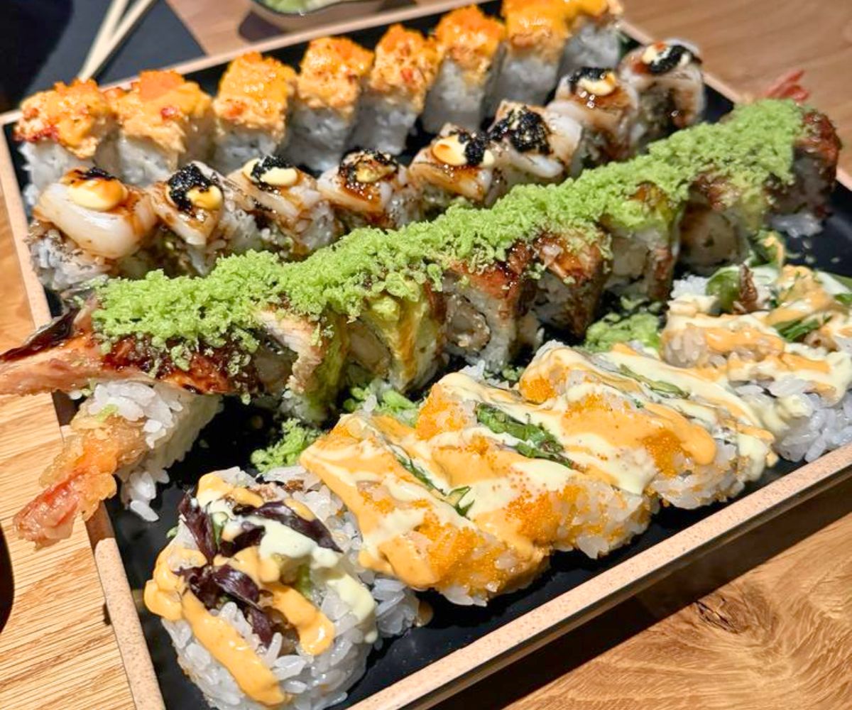 sushi rolls at Sakanaya in Champaign, Illinois