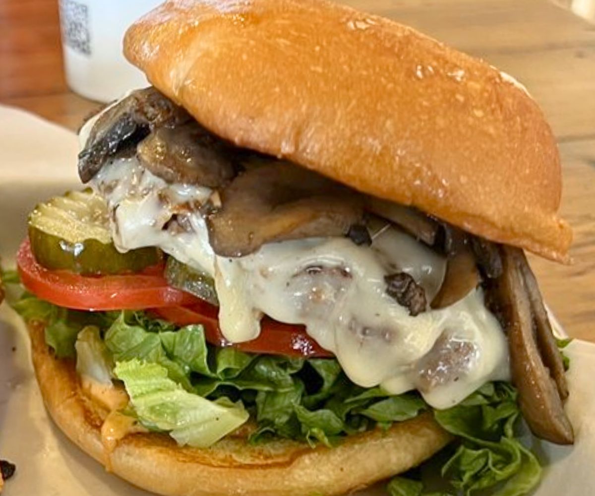 Mushroom Swiss Burger at Grassburgers in Albuquerque, NM