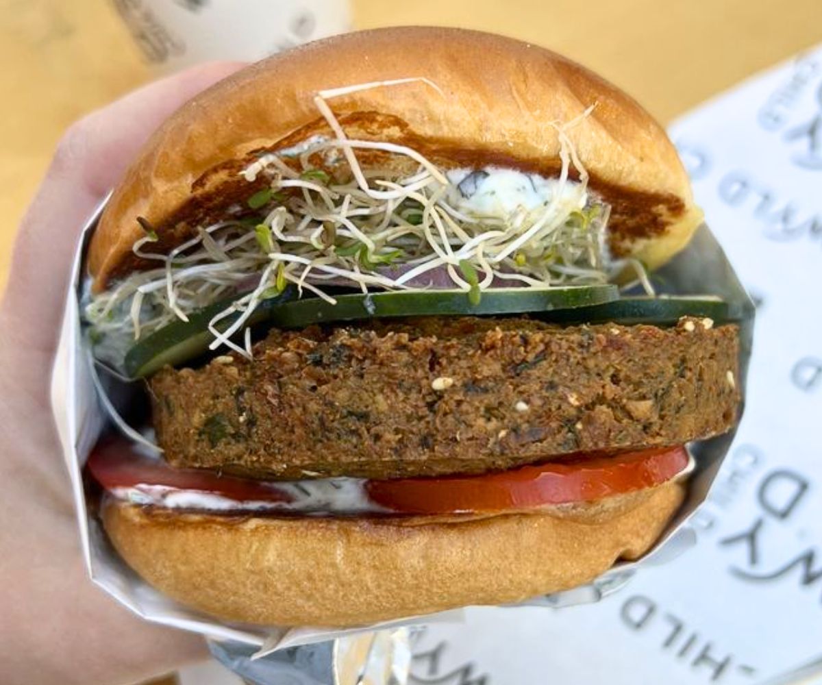 Falafel Burger at Wyld Child in Boise, Idaho
