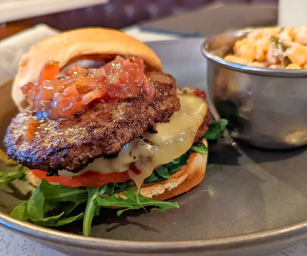 Truffle and Gouda Burger at Bourbon's Kitchen in Middletown, Ohio