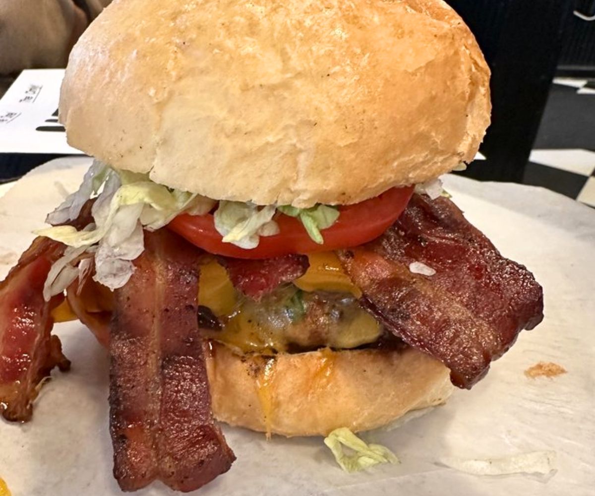 The All American Bison Burger at Melt Gourmet Cheeseburgers in Leesburg, Virginia