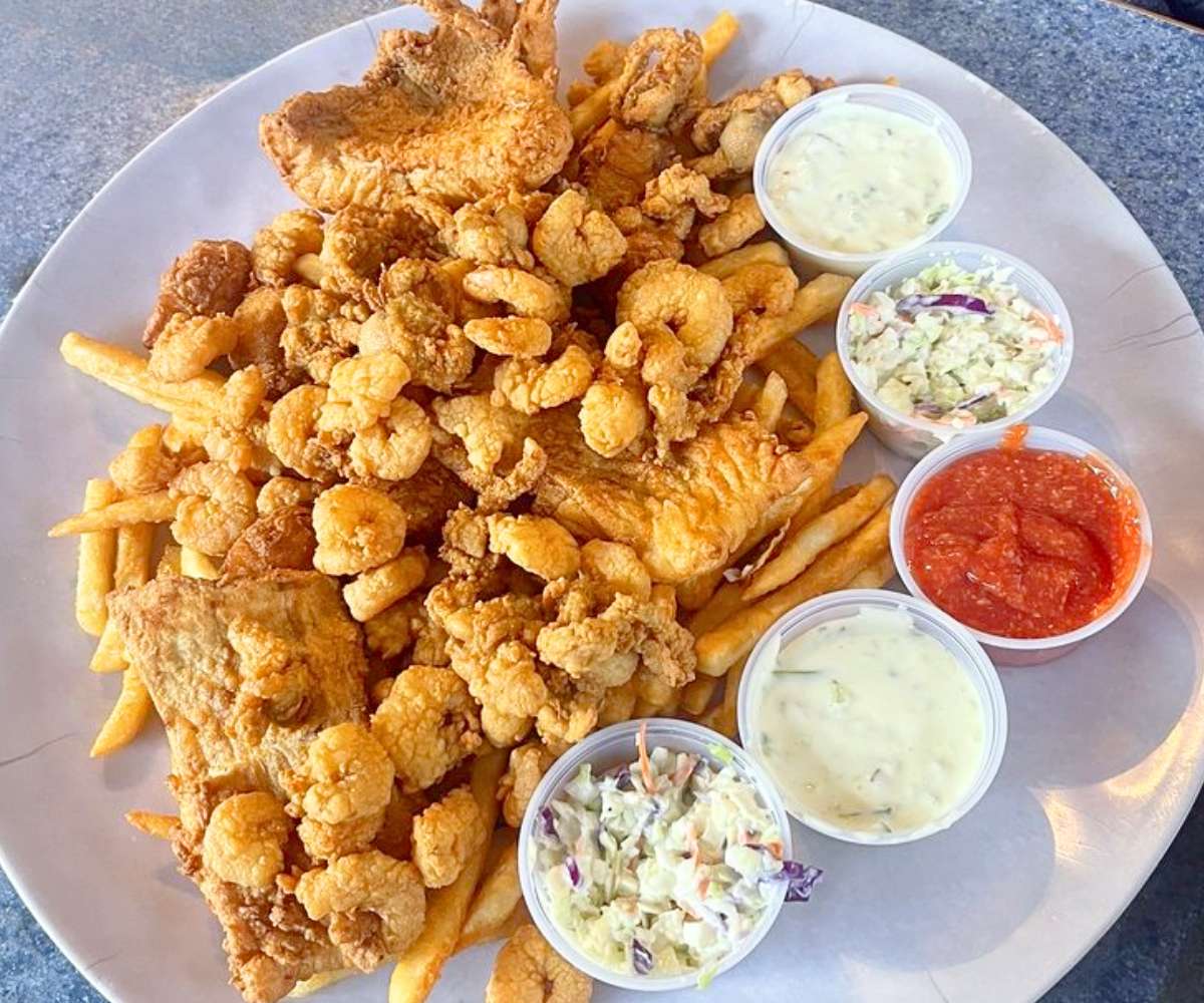 Seafood Platter at Eagles Nest Restaurant in Brewer, Maine