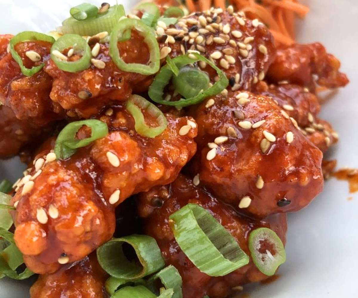 Korean Popcorn Chicken at The Stage Restaurant & Cafe in Keene, NH