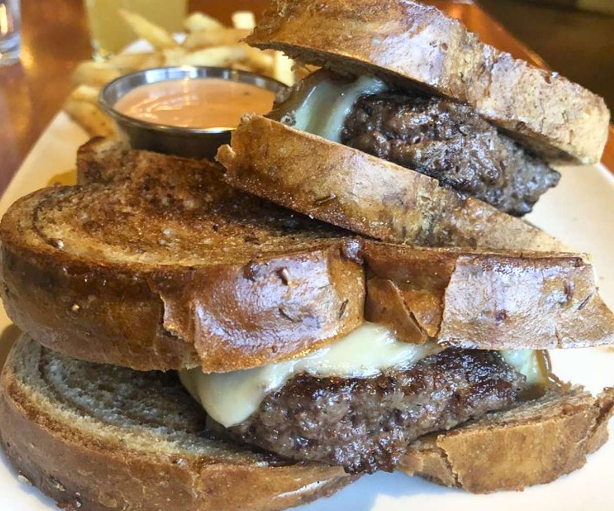 Bison Patty Melt at Montana Ale Works in Bozeman, Montana