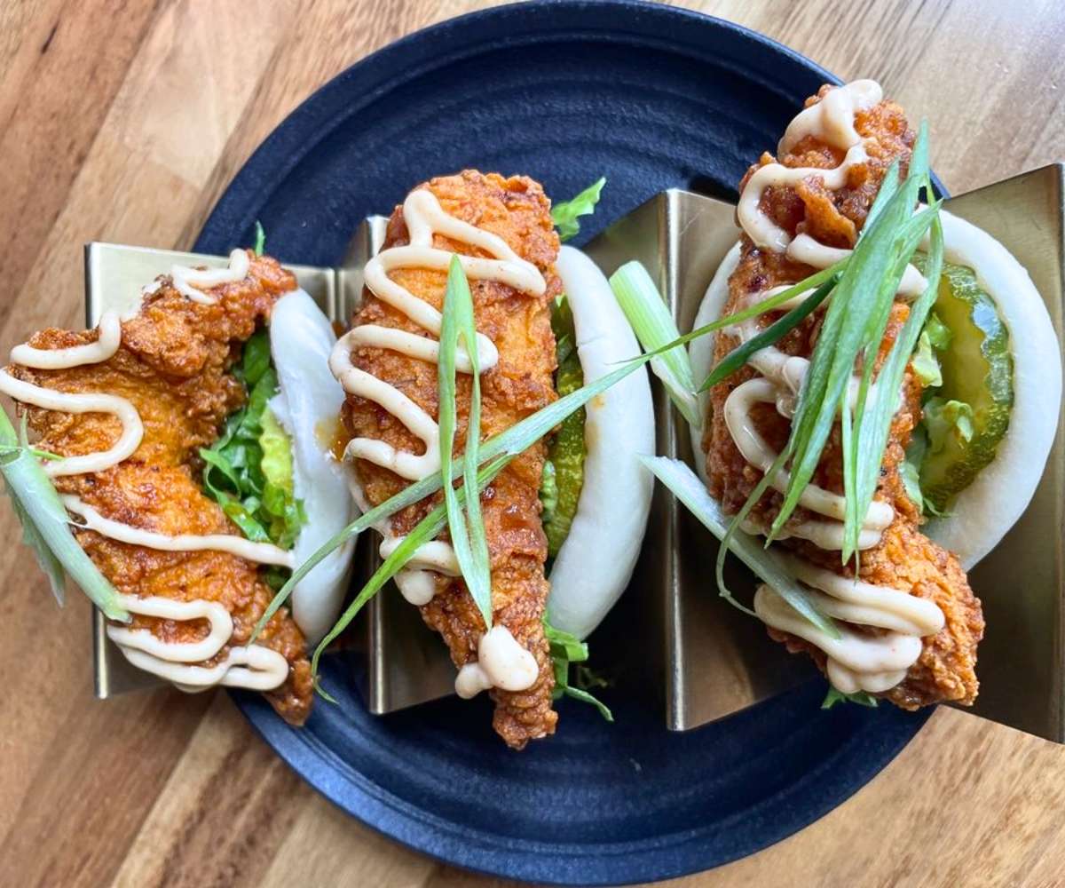 Nashville Hot Chicken Bao Buns at Honeybird in East Providence, Rhode Island