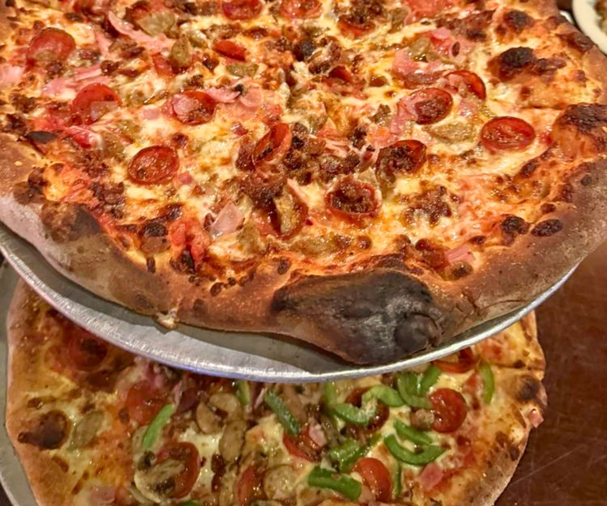 pizzas at Hop'n Moose in Rutland, Vermont