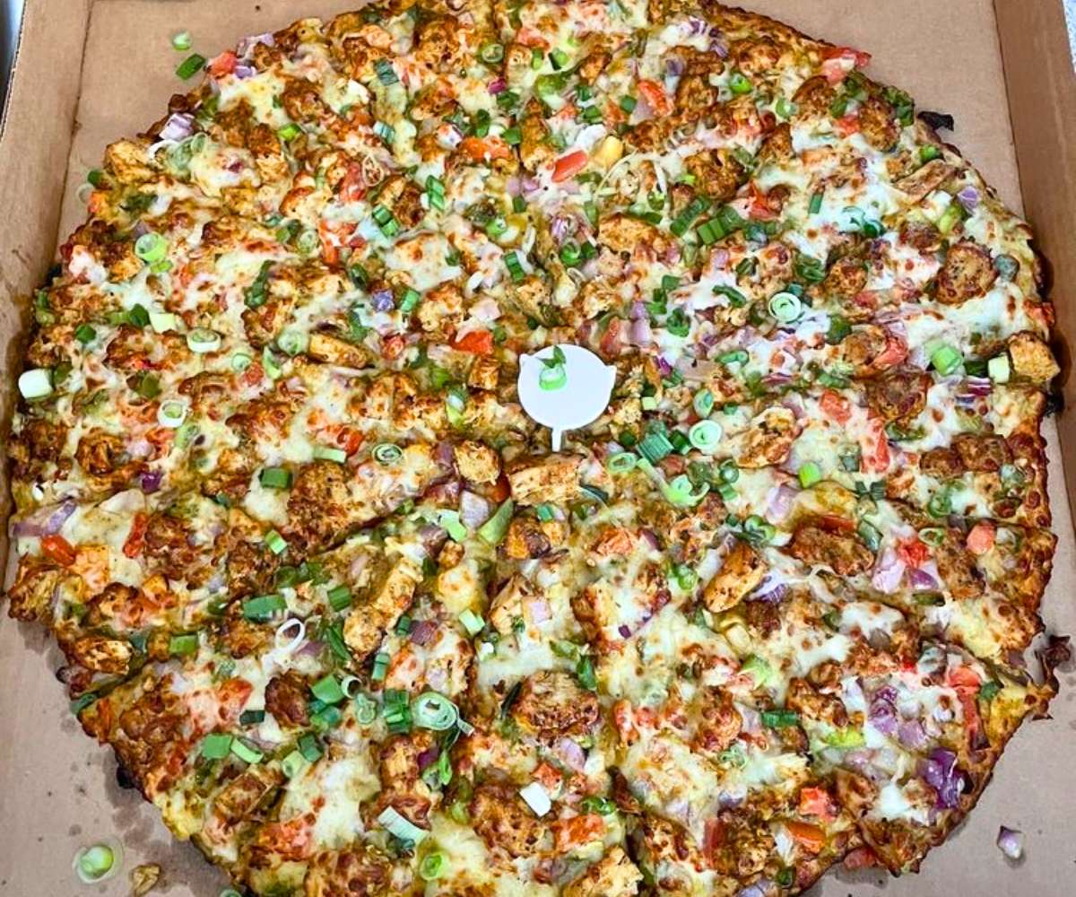 Butter Chicken at Cali Pizza in San Jose, CA