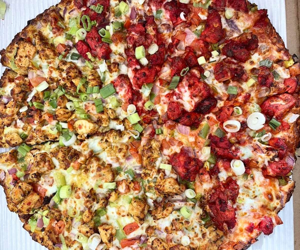 half and half at Cali Pizza in San Jose, California