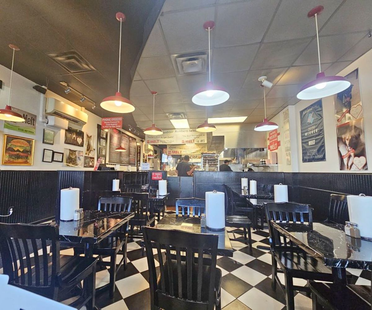 interior of Melt Gourmet Cheeseburgers in Leesburg, Virginia