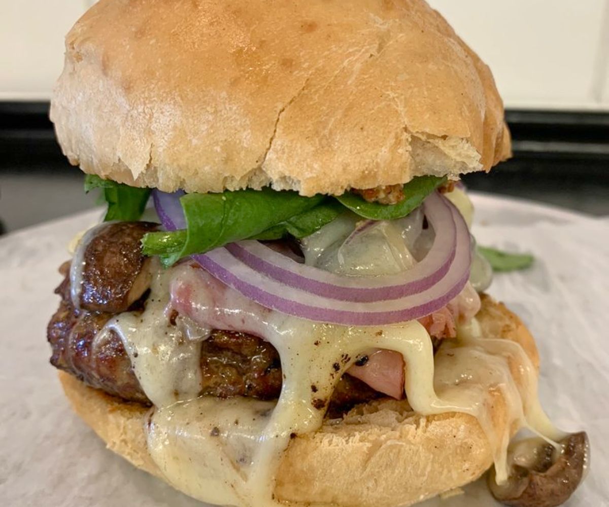 A Jazzed Up Swiss Burger at Melt Gourmet Cheeseburgers in Leesburg, Virgina