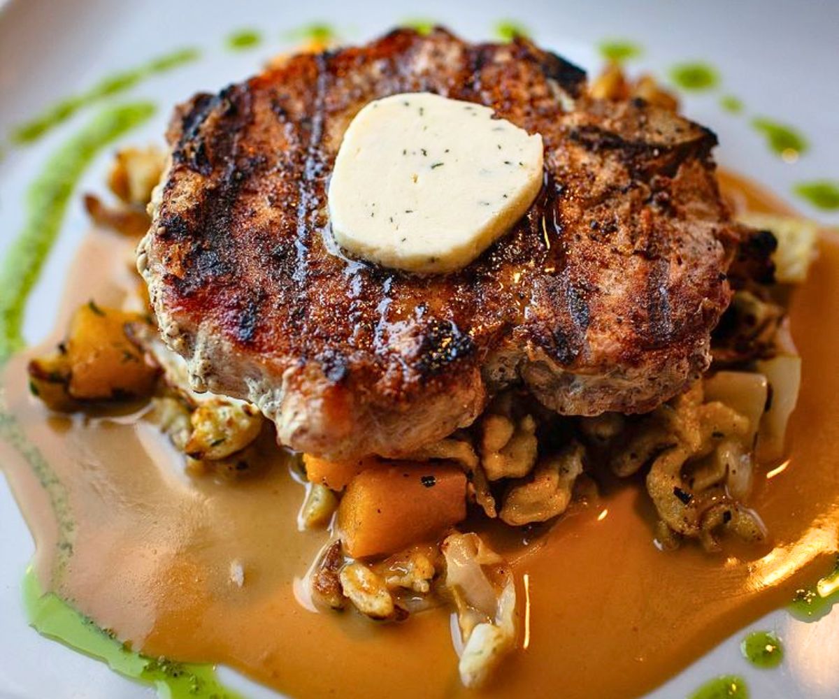 Autumn Pork Chop at Revival Kitchen & Bar in Concord, New Hampshire