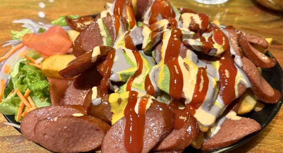 Salchipapas at The Red Llama in Lone Street, Colorado