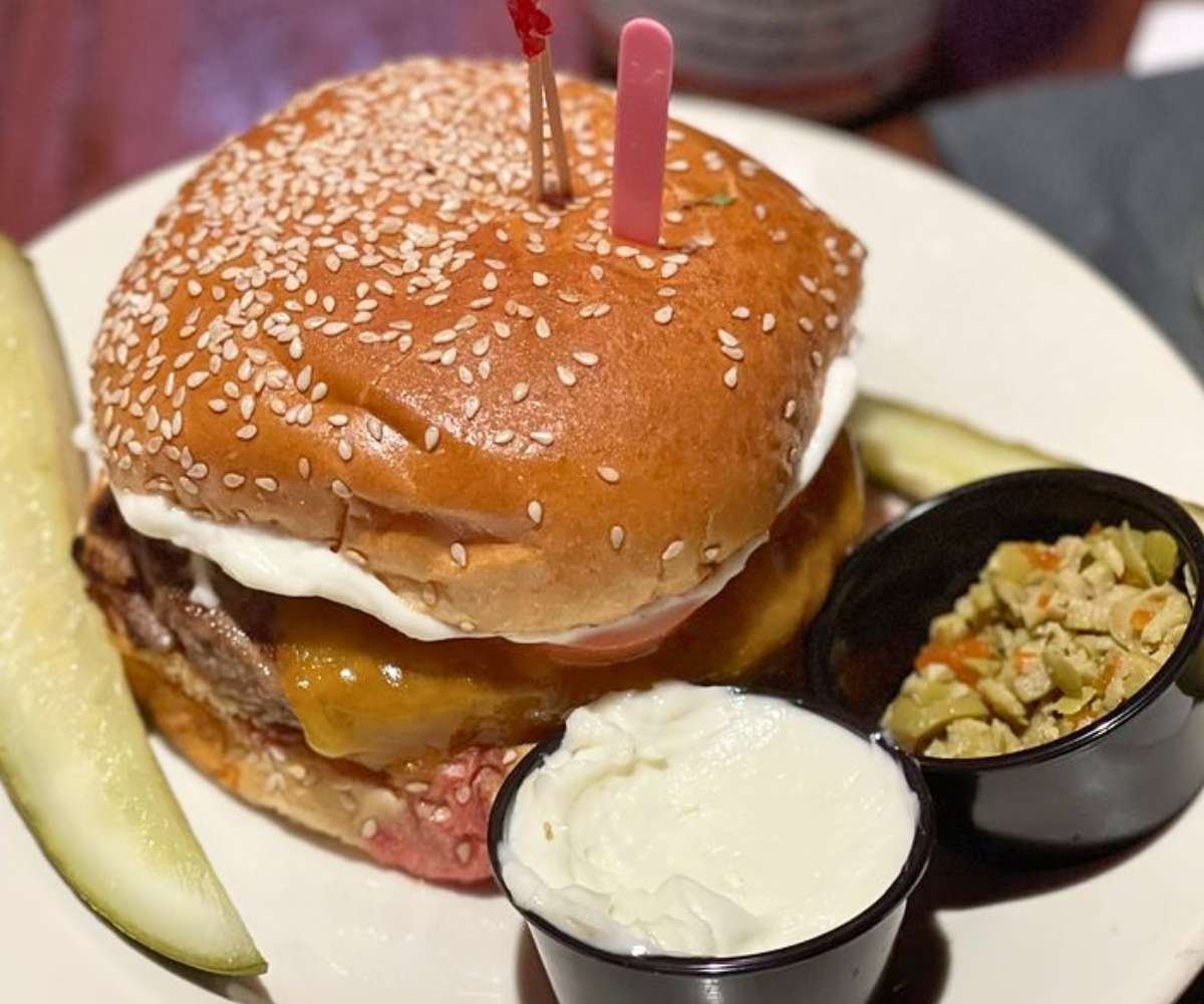 burger at redcoat tavern in royal oak, mi